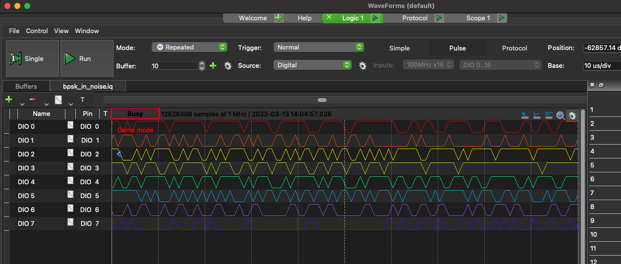 Digilent WaveForms Logic Analyser