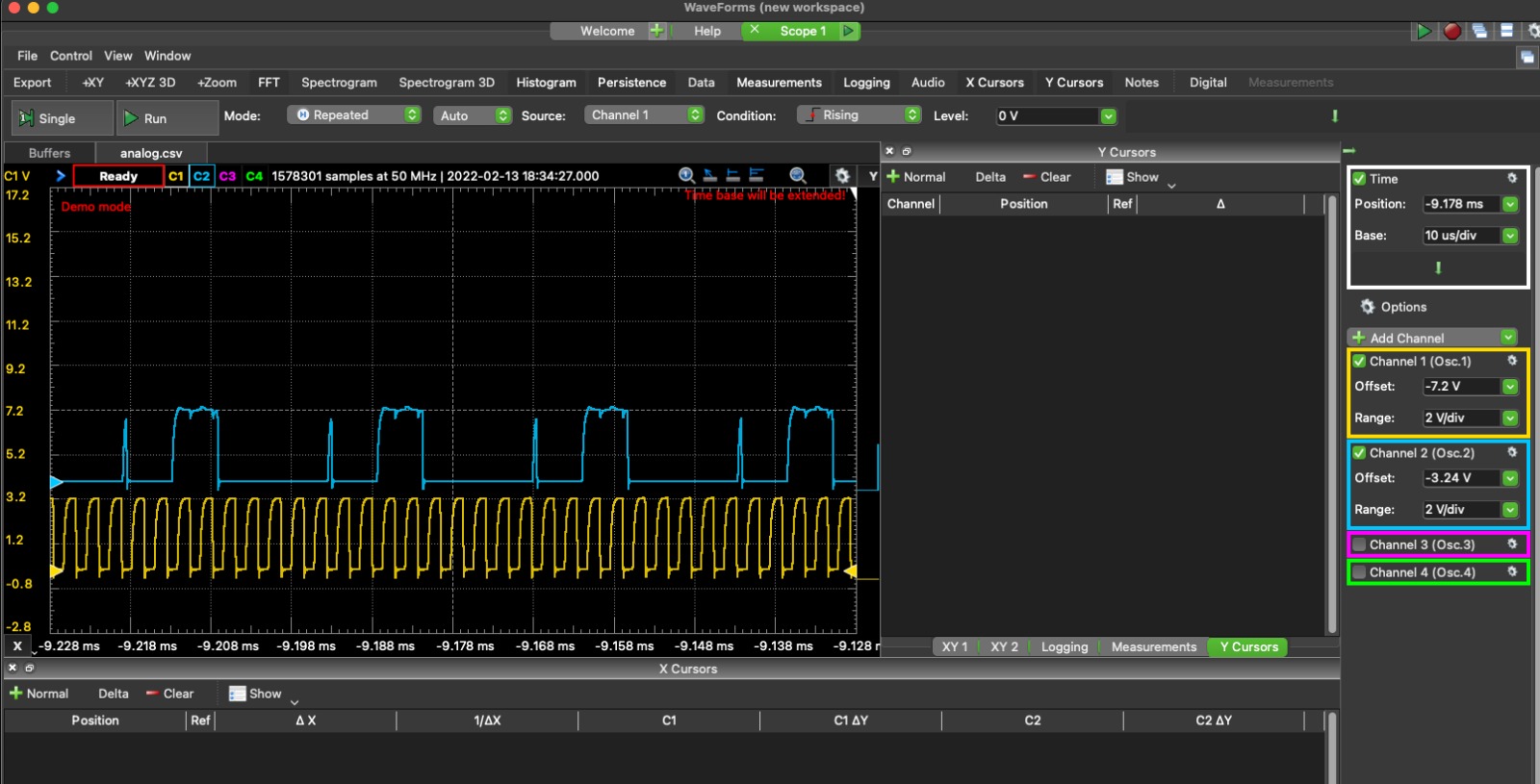 Digilent WaveForms Scope